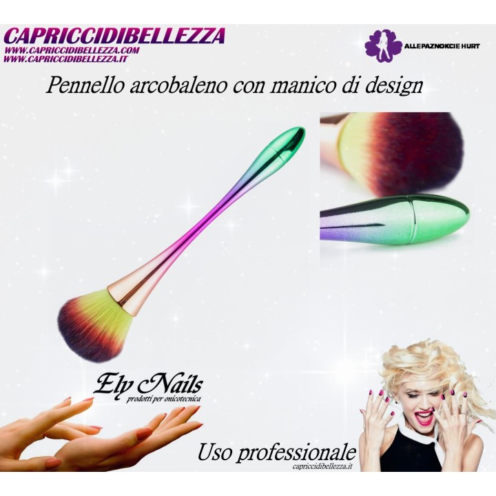 Pennello arcobaleno con manico di design MollyLac