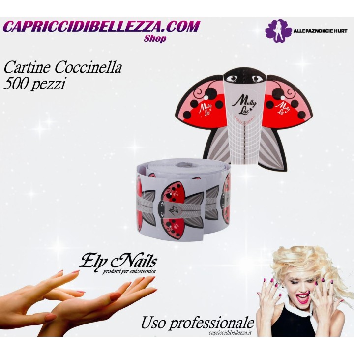 Cartine per unghie Coccinella MollyLac 500 pz