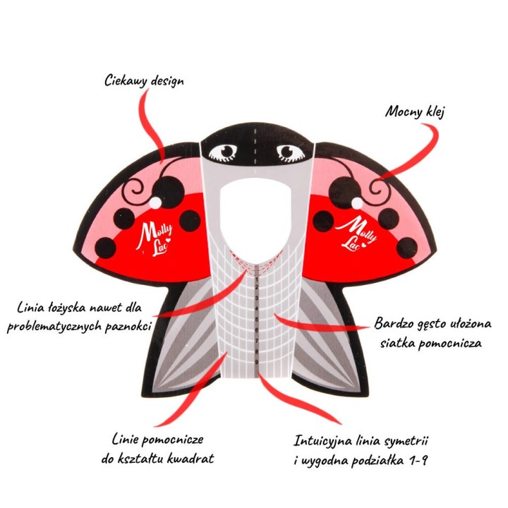 Cartine per unghie Coccinella MollyLac 500 pz